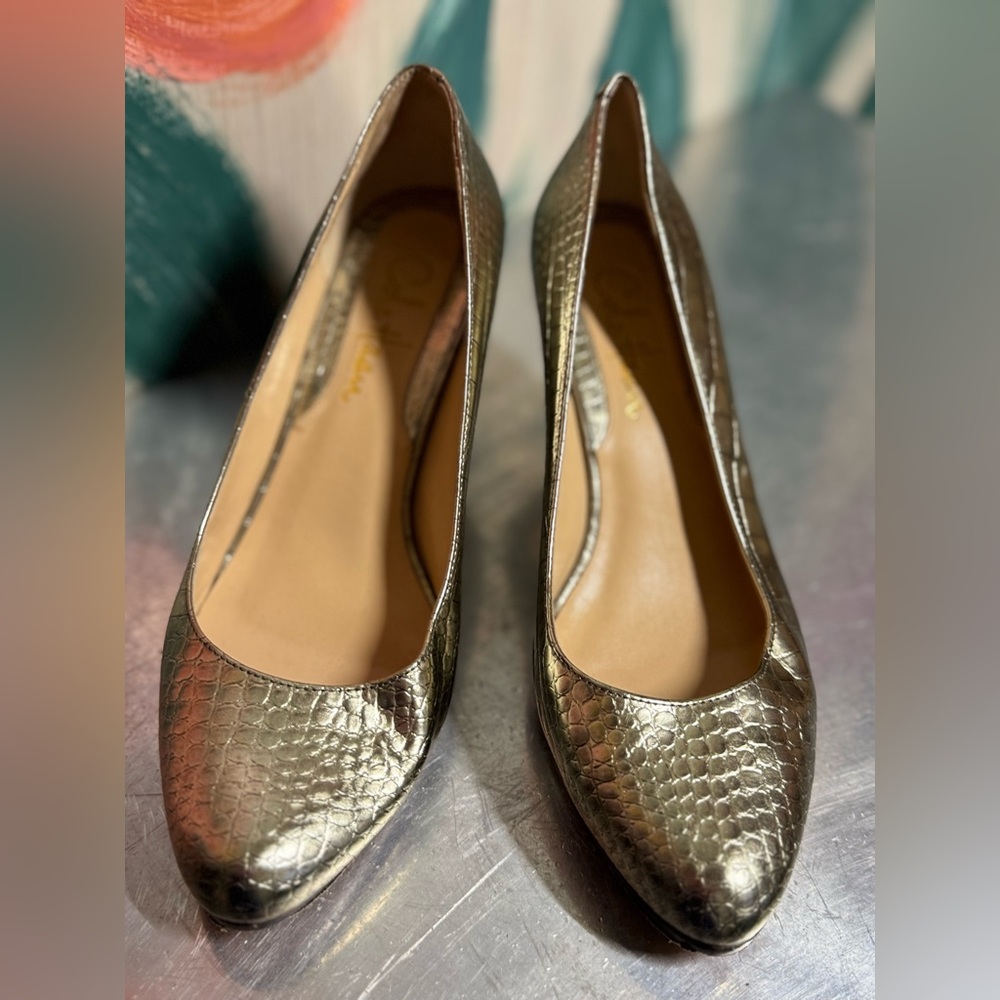 Cole Haan Metallic Gold Heels